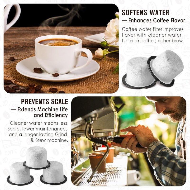 Qualirey 10 Pack Coffee Water Filter Replacement, Compatible with Cafe and GE Profile Grind & Brew Machine, Charcoal Coffee Filter Cartridges, Replacement for C7CGFLTR, Replace Every 3 Months - Image 4